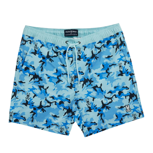 Psycho Bunny Rye All Over Print Men's Swim Trunks